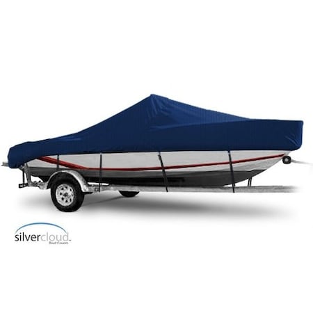Eevelle Boat Cover BAY BOAT Rounded Bow, Outboard Fits 30ft 6in L up to 120in W Navy SCCCBR30120B-NVY
